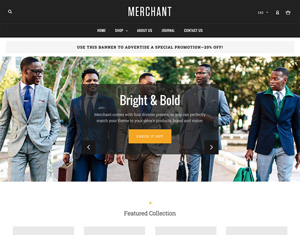 BigCommerce Merchant Bold theme