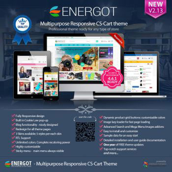 ENERGOT - Multipurpose Responsive CS-Cart theme